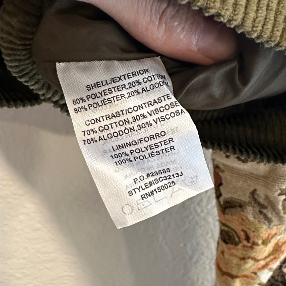 Vintage Style Jacquie The Label Floral Corduroy Women's Jacket - Picture 14 of 15